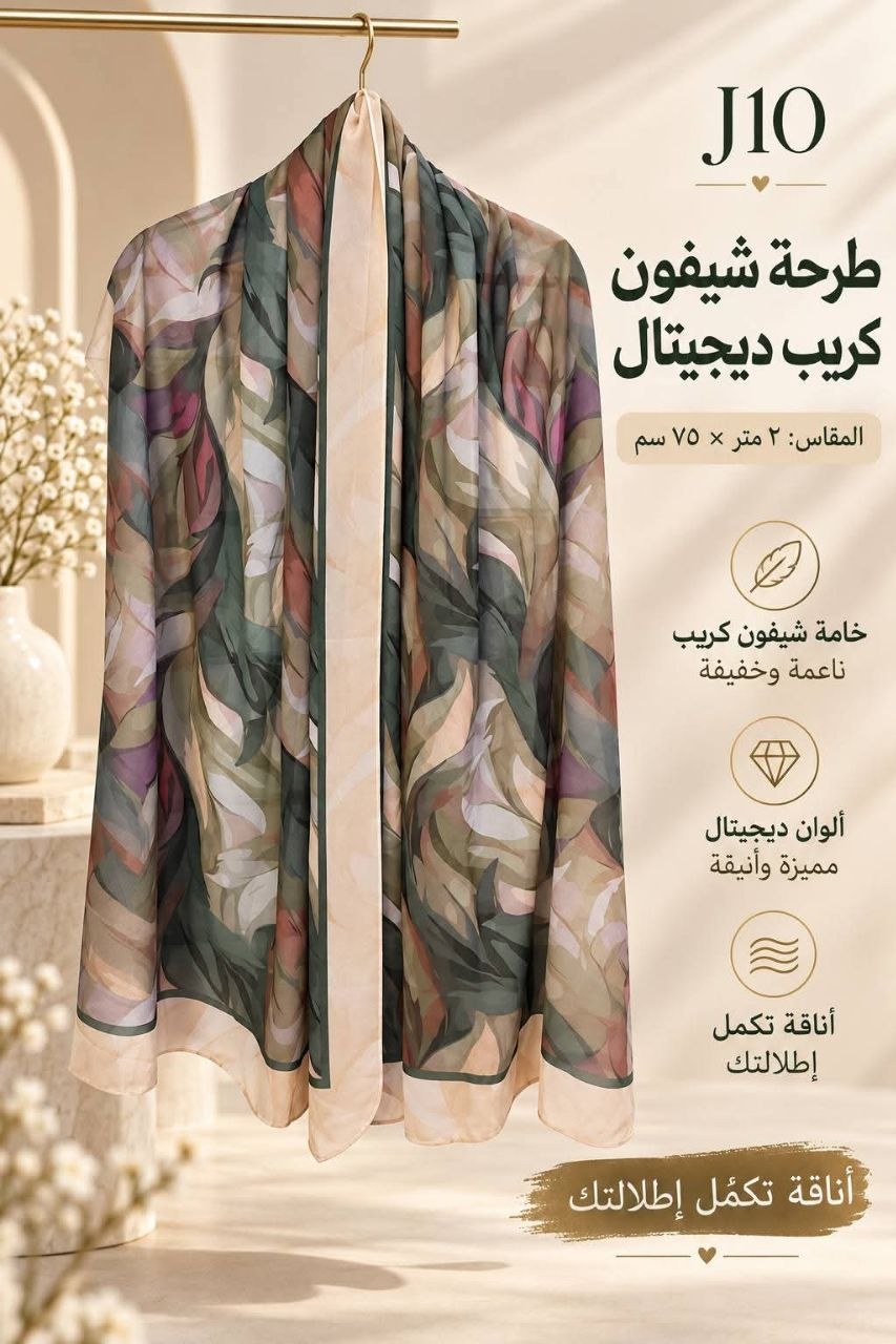 photo_29_2026-10-22_10-29-52 طرحه شيفون كريب ديجيتال 2متر*75سم - الصورة 1